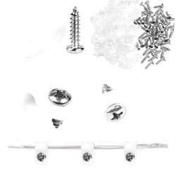 Nazuwke 100 Pack 1/5 Inch Rope Light Clips with Stainless Steel Screws, P-Style Rope Light Mounting Clips, Outdoor Light Clips for String Lights, Christmas Light Clips Cable Wire Clamps