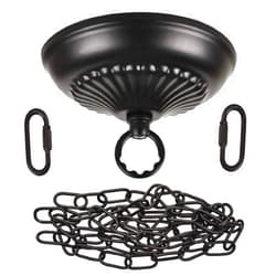 S SANGLE SOPFFY Sangle Soppfy Vingage Canopy Kit and Pendant Light Fixture Chain for Chandelier or Swag Light Fixtures,Maximum Weight of 50 Pounds, 6 feet,Heavy Duty,5 Inches Diameter, Black…