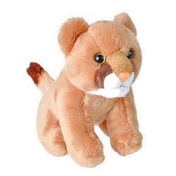 Wild Republic Pocketkins Eco Mountain Lion, Stuffed Animal, 5 Inches, Plush Toy, Made from Recycled Materials, Eco Friendly