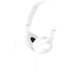 Sony ZX Series Wired On-Ear Headphones with Mic, White MDR-ZX110AP