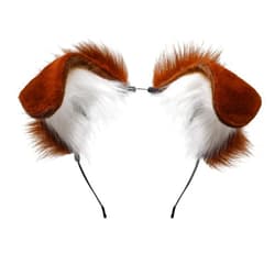Focupaja Dog Ears Headband Anime Cosplay Ears Big Wolf Puppy Doggy Ears Cosplay Headwear Hair Accessories Animal Ear Hairband