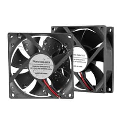 PANO-MOUNTS 80mm Moisture-Proof Fan 2-Pack 12V DC 8025 High Airflow Cooling Fan 2 Wire 3Pin 3500RPM For rv fridge