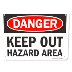 SmartSign - U9-1822-NP_7x10 Danger - Keep Out, Hazard Area Sign By | 7