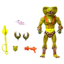 Masters of The Universe Masterverse Action Figure, New Eternia Kobra Khan, 7 Inch Motu Toy 30 Articulations, Camo Khan Alt Look with Accessories