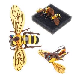 OriGlam 2pcs Bee Fly Fishing Kit Lures, Bumble Bee Trout Fishing Lures, Flyfishing Topwater