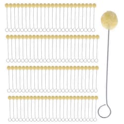 TCP Global Wool Daubers Ball Brush (Pack of 100) - Applicator Tool for Leather Dye, Dying, Staining, Crafting, DIY Crafts Projects, Gluing, Contact Cement, Shoe Shine Polish - Daub, Swab, Wipe, Spread