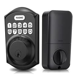 TEEHO TE001 Keyless Entry Door Lock with Keypad - Smart Deadbolt Lock for Front Door with 2 Keys - Auto Lock - Easy Installation - Matte Black