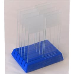 Rubidia Microscope Slides Stand, Drying Rack for Standard Slide, Lab Rest, Holder, Bench Display (10 Slides, Pack of 2)