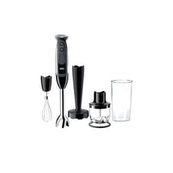 Braun Multiquick 5 Vario Hand Blender (SS Blending Shaft+1.5C Chopper+ Masher + Whisk+ Beaker), MQ5027, Black