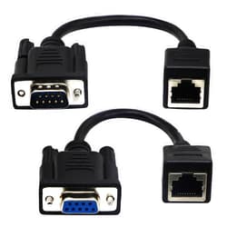 zdyCGTime RJ45 to RS232 Cable, DB9 9-Pin Serial Port Female&Male to RJ45 Female Cat5/6 Ethernet LAN Console（15CM/6Inch） 2Pack