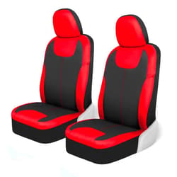 Motor Trend Red/Black Waterproof Seat Covers for Front Seats – Premium Neoprene Red Seat Covers, Car Seat Protectors with Removable Headrest, Interior Covers for Auto Truck Van SUV