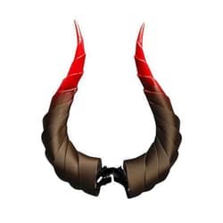 CoBtee Dark Gothic Devil Horns Ghost Sheep Horn Hair clips Headwear Costume Halloween Cosplay Anime Hair Accessories Women Men (red black, M)