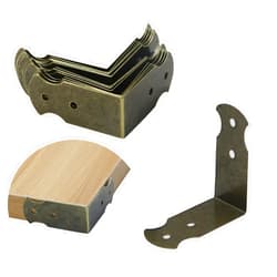 Mcredy Metal L Shaped Corner Guards Mcredy Decorative Box Corner Protectors Corner Edge Guard Antique Bronze Pack of 15