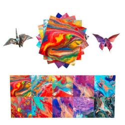 Qianshan Origami Paper Kit 50 Sheets 6 Inch Square Double Sided Color 10 Vivid Colors for Hand Crafts Origami Paper Arts Creativity.Rock Color
