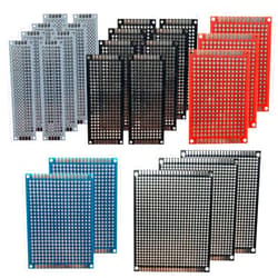 Enksagd 38 Pcs Double Sided PCB Board Prototype Kit Soldering 5 Sizes 4 Colour Universal Printed Circuit Board for DIY Soldering and Electronic Project