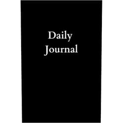 CoCo NiNi Publishing Daily Journal: Standard Black Daily Journal for Men and Women | 120 lined pages, 6” x 9”