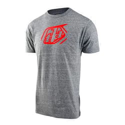 Troy Lee Designs - Short Sleeve TEE; Badge Vintage Snow HTR SM