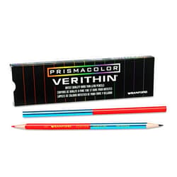 Berol Prismacolor 02456 Verithin Double-Ended Colored Pencils Blue/Red Dozen
