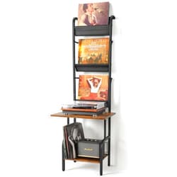 Tewinko Record Player Stand with Vinyl Storage, Record Player Table with Vinyl Record Storage up to 200 Albums, Turntable Stand with Record Holder Vinyl Display Shelf, Record Player Cabinet Organizer Rack