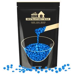 Lifestance Hard Wax Beads, Lifestance 1lb Waxing Beads, Brazilian Bikini Wax,Hard Wax Hair Removal for Face, Body, Legs, Pearl Beads for Wax Warmers (blue)