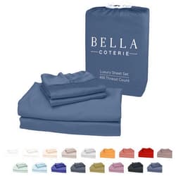 BC BELLA COTERIE Bella Coterie Luxury Bamboo King Size Sheet Set | 100% Organically Grown Bamboo Viscose | Ultra Soft | Cooling for Hot Sleepers | 18