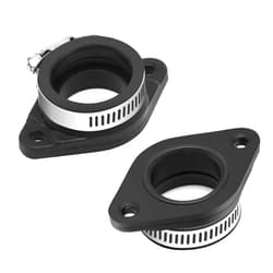 ZSDTRP 2PCS Motorcycle Air Intake Manifold Boots Carburetor Adapter Inlet Intake for Minibike Dirt Bike Motorcross TTR SSR PWK 21/24/26/28/30/32/34mm PE26/28/30mm TM28/32/34 Carb Pit Dirt Bike (Black-Size B)