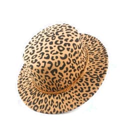 SDGEZ Women's Loose Felt Fedora Wool Polyester Flat Top Hat Autumn Winter Braided Rope Simple Jazz Hat