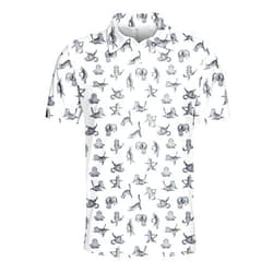 HPQ Funny Hot Dog Polo Shirt for Men &Women, Funny Polo Golf Shirt Short Sleeve Button Up, Food Pattern Summer Shirt
