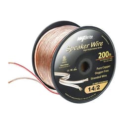 MaxBrite High Performance 14 Gauge Speaker Wire, Oxygen Free Pure Copper - UL Listed Class 2 (200 Feet Spool)
