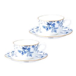 Noritake P59387A/4562 Noritake Cup & Saucer (Pair Set) (Coffee Tea), 8.7 fl oz (220 cc), Blue Sorentino, 2 Guests, Bone China