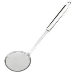 Cnomg Stainless Steel Skimmer Strainer,Stainless Steel Fat Skimmer Spoon Fine Mesh Food Strainer for Grease, Gravy and Foam with Long Handle