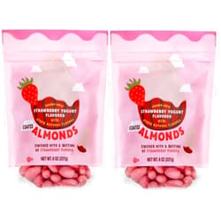 Generic Trader Joe's Strawberry Yogurt Flavored Coated Almonds 8oz (Pack of 2)