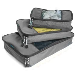 TravelWise Luggage Packing Organization 3 Pack, Silver, Large, Medium and Small Cubes