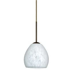 Besa 1BT-412219-LED-BR Transitional One Light Pendant from Bolla Collection in Bronze/Dark Finish,