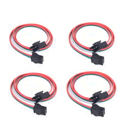 HUALAND 4 pcs/pack 0.5M 1.64ft 3 Pin JST SM Male Female Plug LED Connector Cable For WS2812B WS2811 SK6812 Symphony LED lights with connectors，SM3P buckle free welding plug light controller wire
