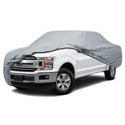 CARDIZ 5 Layer Car Cover – for Toyota Tacoma 2019-2021 Double Cab Pickup 5.0 Feet Short Bed Semi Custom Fit Waterproof Full Coverage All Weather Windproof Scratch Resistant Outdoor Automobile