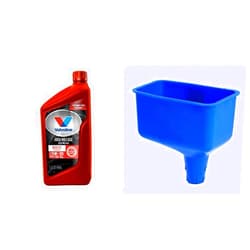 Valvoline High Mileage with MaxLife Technology SAE 5W-30 Synthetic Blend Motor Oil 1 QT + Hopkins FloTool 10709 Spill Saver Oil Funnel