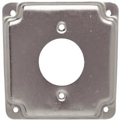 RACO 2 set Hubbell-Raco 812C 20A Receptacle 1.594-Inch Diameter 4-Inch Square Exposed Work Cover