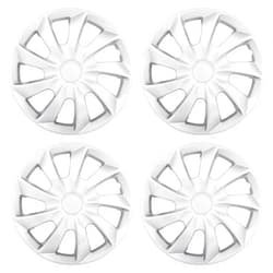 OCPTY Car Wheel Rim Skin Cover Hub Caps Hubcap Wheel Cover Black & Silver Replacements for OEM Steel Wheels, High Grade ABS with Retention Ring 4 Pack 17 inch