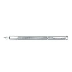 Caran d'Ache Ecridor Cubrik Silver Plated Rhodium Coated Medium Nib Fountain Pen
