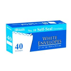 BAZIC Products BAZIC Self Seal White Envelope 4 1/8