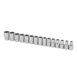 Stanley 89-339 1/2-Inch Drive 12-Point Professional Grade Metric Socket Set, 15-Piece