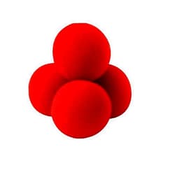MilesMagic Magician's Set of 4 Close Up Classical Sponge Balls 4.5cm Soft & Funny Street Comedy Stage Magic Trick (Red)