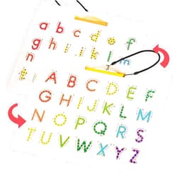 CozyBomB™ Double Sided Magnetic Letter Board - 2 in 1 Alphabet Magnets Tracing Board for Toddlers ABC Letters Uppercase & Lowercase Practicing Gifts for Boys Girls Birthdays Christmas Holidays