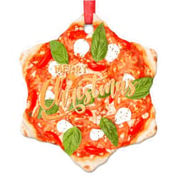 Guangpat Seafood Pizza Christmas Ornaments 2022 Cute Food Christmas Decorations for Tree Pizza Personalized Christmas Ornaments Holiday Christmas Keepsake New Year Gifts for Friends, 3 inch