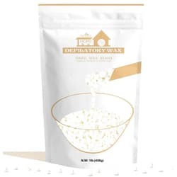 Lifestance Pearl White Waxing Beads, 1lb Unscented Coarse Hair Removal Wax Beans for Face, Eyebrow, Brazilian Bikini, Sensitive Skin at Home for Women and Men