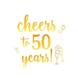 O-Kinee Cheers to 50 Years Cocktail Napkins, 50-Pack Happy 50th Birthday Paper Napkins, 3-Ply White Gold Beverage Napkin, 5x5 Inches Party Napkin for Men Women Birthday Decorations Wedding Anniversary
