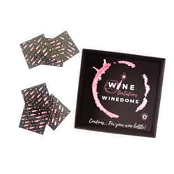 Wine SinSations The Original WS WINEDOMS - Condoms For Your Wine Bottle & Other Cap-less Bottles! - SINfully Smart- Wine Preserver - Spill-Proof - Waterproof- Screw The Cork- Use a WINEDOM!