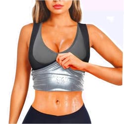 NENAWOS Sauna Shirt for Women Weight Loss Vest Sweat Suit for Women Body Shaper for Slimming Waist Trianer Workout Shapewear