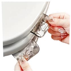 OURJIA Toilet Seat & Lid Lifter Handle, Touch-Free Hygiene Solution for Bathroom, Toilet Seat Handles Lift Tool, Set of 2 for Home, Office & Hotel Use